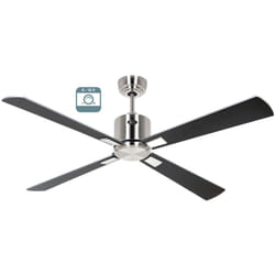 Casafan - eco neo iii 132, Ventilatore senza Luce Corpo Acciaio Spazzolato,
