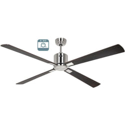 Casafan - eco neo iii 152, Ventilatore senza Luce Corpo Acciaio Spazzolato,