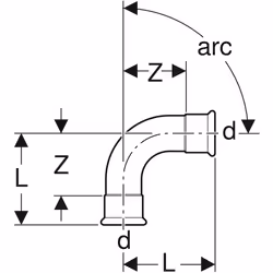 Geberit 60108 raccordo per tubo di ventilazione, scarico e spurgo