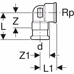 Geberit 63854 raccordo per tubo di ventilazione, scarico e spurgo