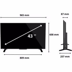 Toshiba 43QV2363DA TV 109,2 cm (43") 4K Ultra HD Smart TV Nero - Vista aggiuntiva 3