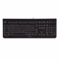 CHERRY KC 1000, Full-size (100%), Cablato, USB, QWERTY, Nero