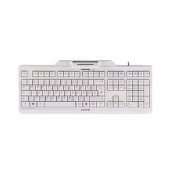 CHERRY KC 1000 SC, Full-size (100%), Cablato, USB, QWERTY, Grigio