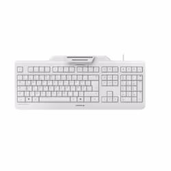 CHERRY SECURE BOARD 1.0, Full-size (100%), Cablato, USB, Interruttore a chiave meccanica, QWERTZ, Grigio