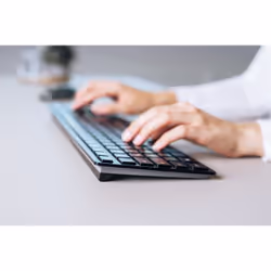 CHERRY KW 9100 SLIM tastiera Universale RF senza fili + Bluetooth QWERTY Nordic Nero - Vista aggiuntiva 7