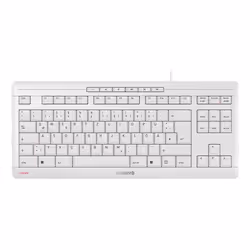CHERRY STREAM KEYBOARD TKL, Cablato, USB, Tasto con meccanismo a forbici, QWERTZ, Bianco