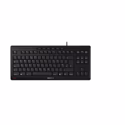 CHERRY STREAM KEYBOARD TKL, Cablato, USB, Tasto con meccanismo a forbici, QWERTY, Nero