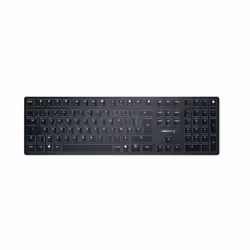 CHERRY KW X ULP, Con cavo e senza cavo, USB + RF Wireless + Bluetooth, Interruttore a chiave meccanica, AZERTY, LED, Nero