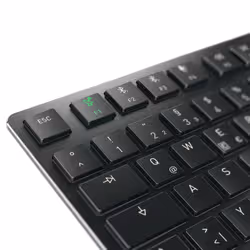 CHERRY KW X ULP 2.0 MINI tastiera Casa/ufficio USB + RF Wireless + Bluetooth QWERTZ Tedesco Nero - Vista aggiuntiva 4