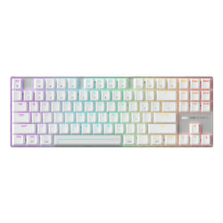 CHERRY MX 8.2 Pro TMR Wireless tastiera Gaming USB + RF Wireless + Bluetooth QWERTY US International Argento, Bianco