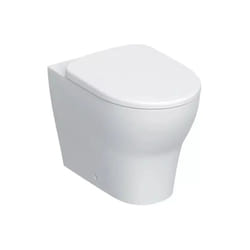 Vaso wc a terra filo parete in ceramica bianca serie selnova premium con sedile e sistema rimfree Geberit