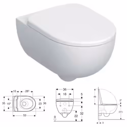 Geberit Selnova Vaso sospeso Rimfree e Coprivaso Moderno Scopri la linea di sanitari Geberit Selnova, linee semplici per un g ...
