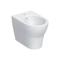 Geberit - Bidet a terra filo parete in ceramica bianca serie selnova premium