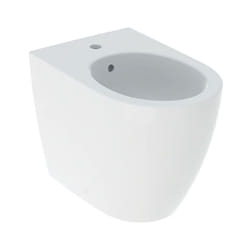 Geberit - icon bidet a pavimento, a filo parete, con foro rubinetteria, troppopieno e fissaggi nascosti, colore bianco finitura lucido 502.384.00.1
