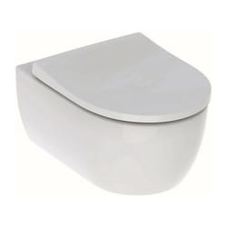 Wc sospeso Geberit iCon confezione da 53 cm, aerodinamico, Rimfree, copriwater a scatto e rallentatore, Bianco