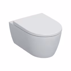 Geberit iCon 1x set per WC sospeso con sedile per WC Lavaggio a filo forma chiusa bianco/opaco senza bordo sospeso Uscita ori ...