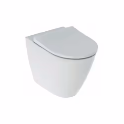 Geberit serie iCon Vaso a pavimento a cacciata, a filo parete BTW, fissaggio nascosto, Rimfree, in Vetrochina, compreso di se ...