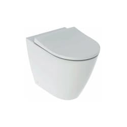 Icon vaso a pavimento rimfree btw filo parete a cacciata con fissaggio nascosto e sedile wc slim soft-close bianco 500.827.00.1 - Geberit