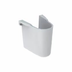 Geberit Colibrì semicolonna per lavabo, colore bianco finitura lucido in vetrochina, dimensioni: 29 cm. lunghezza, 27.5 cm. l ...