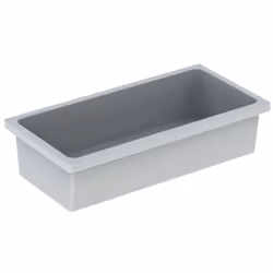 Lavabo bagno Sospeso/Appoggio Geberit Publica 500.899.00.1, in gres fine porcellanato, colore bianco, Senza foro, Senza tropp ...
