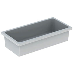 Publica elleboro lavabo a canale L.90 cm, senza foro rubinetteria e senza troppopieno, colore bianco finitura lucido 500.899.00.1 - Geberit