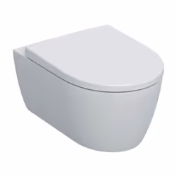 WC Sospeso Geberit iCon 501.663.00.1, in Vetrochina, colore Bianco, A discesa rallentata, Senza brida, 53 cm lunghezza, 36 cm ...