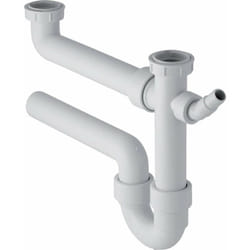 Accessori - Sifone per lavello doppio, con fascetta stringitubo angolata, uscita orizzontale, d 40 mm 152.715.11.1 - Geberit