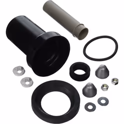 Kit di collegamento GEBERIT per WC sospeso. Lunghezza: 18,5 cm. Con O-ring. Fornito con: Tubo di scarico con manicotto, PE-HD ...