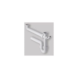 Geberit - sifone curvo per due lavelli extra lungo bianco 11/2'X40 mm scarico orizzontale 152.597.11.1