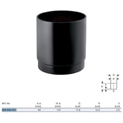 Manicotto Geberit pe prolungato, per vaso a pavimento ø90 mm 366.893.16.1