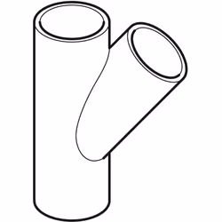 Geberit 367.125.16.1 raccordo per tubo di ventilazione, scarico e spurgo