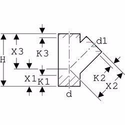 Geberit 367.125.16.1 raccordo per tubo di ventilazione, scarico e spurgo