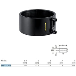 Manicotto termoelettrico pe-hd ø110 mm a saldare 367.771.16.1