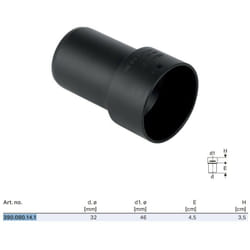 Raccordo diritto Geberit Silent-PP ø32x46 mm 390.080.14.1