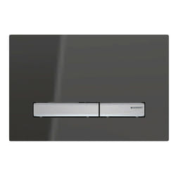 Placca con vetro a specchio fumé per cassetta Geberit unica - Serie Sigma50