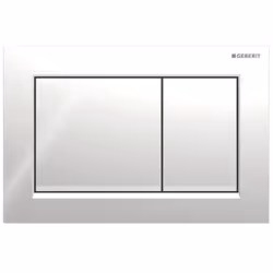 Placca di Comando Geberit Omega20 Square (ex Omega30) , Placca e Tasti Cromato lucido, Anelli Cromosatinato , codice 115.080. ...