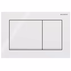 Placca di Comando Geberit Omega20 Square (ex Omega30) , Placca e Tasti Bianco, Tasti Cromato Lucido, codice 115.080.KJ.1 Le p ...