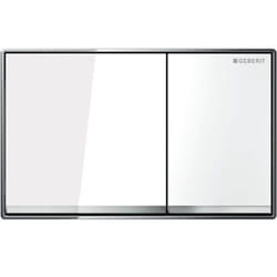 Placca Geberit Omega 60 Vetro Bianco Filo Parete 115.081.SI.1 Vetro Bianco