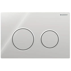 Placca Geberit Omega20 Cromato Lucido Cromosatinato 115.085.KH.1 Cromo Lucido