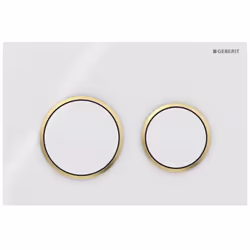 Placca di comando Geberit Omega20 Bianco Dorato, codice 115.085.KK.1 Le placche di comando Geberit Omega 20 sono tra le soluz ...