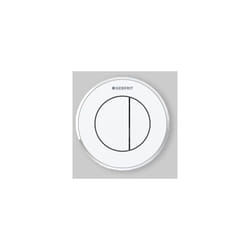 Comando Pneumatico Doppio Tasto Bi-Color Versione Incasso Bianco/Cromato/Bianco