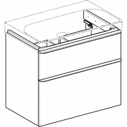 Geberit 500.353.JR.1 armadietto di conservazione per bagno Grigio, Legno - Vista aggiuntiva 2