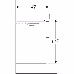 Geberit 500.353.JR.1 armadietto di conservazione per bagno Grigio, Legno - Vista aggiuntiva 5