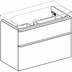 Geberit 500.354.JK.1 armadietto di conservazione per bagno Grigio