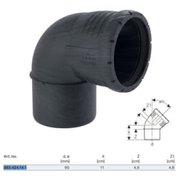 Curva 87,5° Geberit Silent-Pro ø90 mm 393.424.14.1