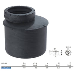 Silent-Pro Riduzione Eccentrica Ø110X90 Polipropilene - 393.574.14.1 - Geberit