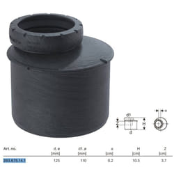 Silent-Pro Riduzione Eccentrica Ø125X110 Polipropilene - 393.675.14.1 - Geberit