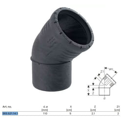Silent-Pro Curva 30° ø110 mm pp a innesto 393.521.14.1