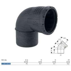 Curva 87,5° Geberit Silent-Pro ø75 mm 393.324.14.1