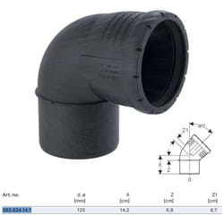 Silent-Pro Curva 87,5° Ø125Mm Polipropilene - 393.624.14.1 - Geberit